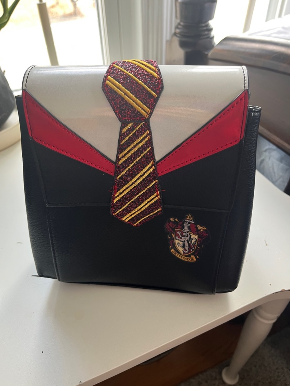 Danielle Nicole Gryffindor Tie Accent Black Backpack